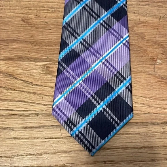 Gianfranco neck tie purple blue and black suit tie‎ - Picture 2 of 8